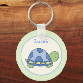 池フレンズ亀の好意または名前タグKEYCHAIN キーホルダー (正面)