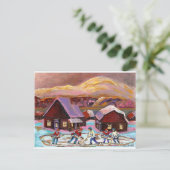 池ホッケーコージーウィンターシーン6X8 COPY.jpg ポストカード (スタンド正面)