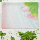 池リラックスにカエル キッチンタオル (折り畳み)