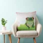 池リラックスにカエル クッション (椅子)