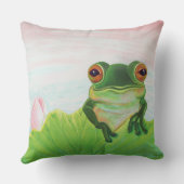池リラックスにカエル クッション (裏面)