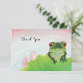池リラックスにカエル サンキューカード (スタンド正面)
