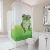 池リラックスにカエル シャワーカーテン (インサイチュ)