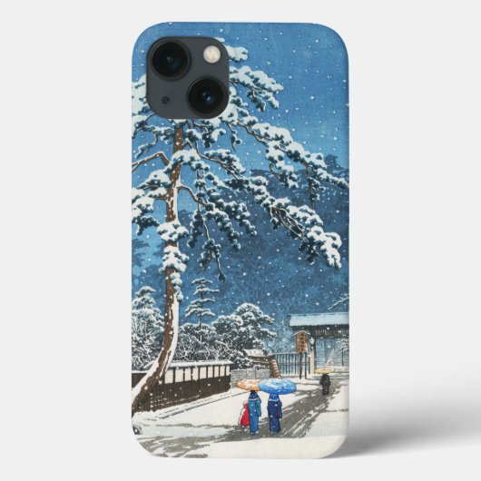 池上本門寺　川瀬巴水新版画 Case-Mate iPhoneケース (裏面)