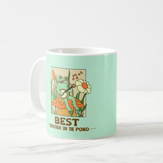 池最高ののカエルの弟 コーヒーマグカップ (正面左)