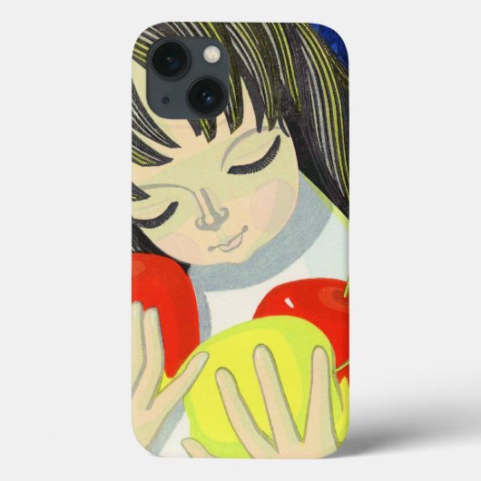 池田秀三アップルソングかわいい小さなかわいいの女の子アート Case-Mate iPhoneケース (裏面)