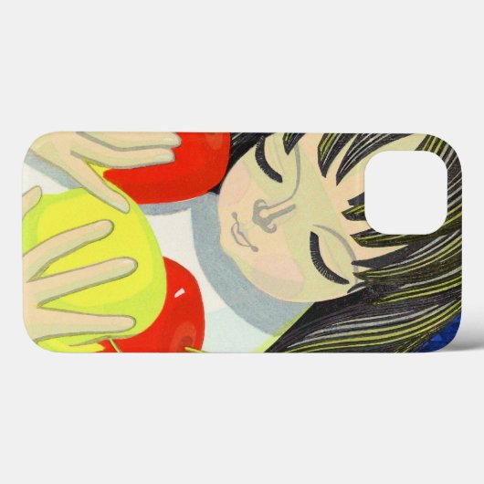 池田秀三アップルソングかわいい小さなかわいいの女の子アート Case-Mate iPhoneケース (裏面 (横))