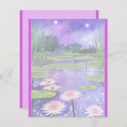 池絵画での星空の夜 (正面/裏面)