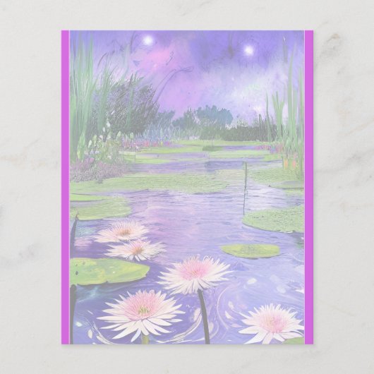 池絵画での星空の夜 (正面)