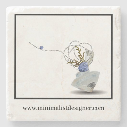 池花ダイアモンドフローリスト沿岸の名刺 ストーンコースター (正面)