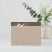 池花 フランジーパニ 紫 熱帯花 ウェディング サンキューカード (スタンド正面)