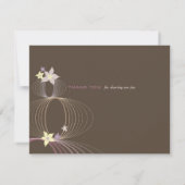 池花 フランジーパニ 紫 熱帯花 ウェディング サンキューカード (裏面)