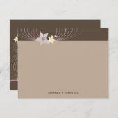 池花 フランジーパニ 紫 熱帯花 ウェディング サンキューカード (正面/裏面)