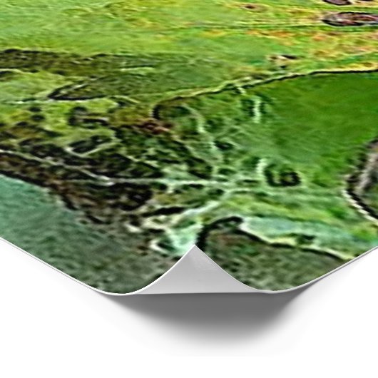 池蓮中国の筆絵画の芸術 ポスター (角)