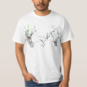 池雑草の自然の抽象芸術 Tシャツ