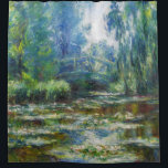 池&ブリッジ日本のモネファインアート シャワーカーテン<br><div class="desc">水のリリー池日本の橋と枝垂れ柳， Claude Monet 1905.油のキャンバス</div>
