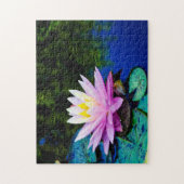 池《植物》スイレン玩具ジグソーパズル ジグソーパズル (縦)