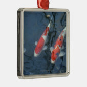 池、高角の眺めのコイのコイ メタルオーナメント (右)