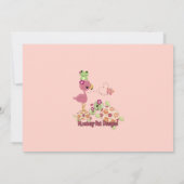 池OUPに一度カメのベビーシャワーの招待状 招待状 (裏面)