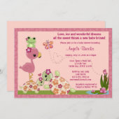 池OUPに一度カメのベビーシャワーの招待状 招待状 (正面/裏面)