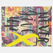 決してあきらめないで下さいフリースブランケット、60"をx80 " フリースブランケット (正面(横))