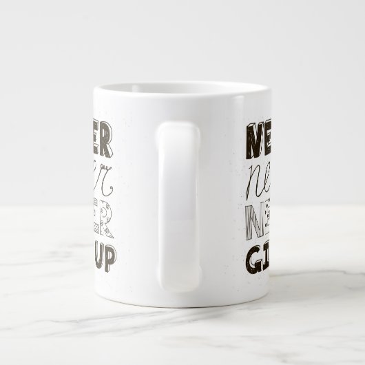 決してあきらめないで下さい ジャンボコーヒーマグカップ (裏面)
