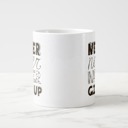決してあきらめないで下さい ジャンボコーヒーマグカップ (正面)