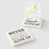 決してあきらめないで下さい ストーンコースター (横)