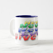 決してあきらめないで下さい ツートーンマグカップ (正面左)