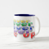 決してあきらめないで下さい ツートーンマグカップ (正面右)