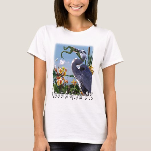 決してあきらめないで下さい! Tシャツ (正面)