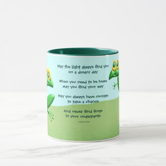 決してあなたの下着のカエルを見つけるように マグカップ (中央)