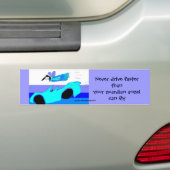 決してあなたの守り神より…速く運転しないで下さい バンパーステッカー (車上)