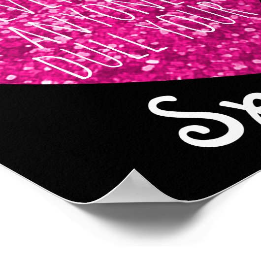 決してあなたの輝きを鈍くさせる誰にも引用文ハート ポスター (角)