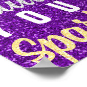 決してあなたの輝きを鈍くする誰もが引用文グリッター ポスター (角)