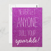 決してあなたの輝く紫のグリッターを鈍くする ポストカード (正面/裏面)