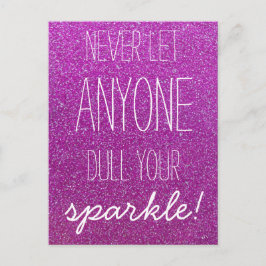 決してあなたの輝く紫のグリッターを鈍くする ポストカード