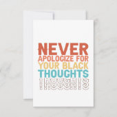 決してあなたの黒い思考の十二分に一致しない サンキューカード (正面)