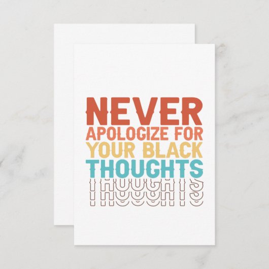 決してあなたの黒い思考の十二分に一致しない サンキューカード (正面/裏面)