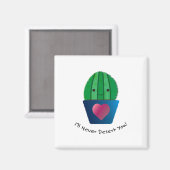 決してあなたを捨てないカクタス マグネット (正面/裏面)