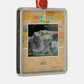 決しておりに再度住んでいます メタルオーナメント (右)