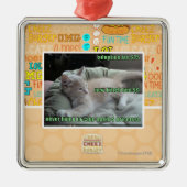 決しておりに再度住んでいます メタルオーナメント (正面)