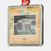 決しておりに再度住んでいます メタルオーナメント (左)