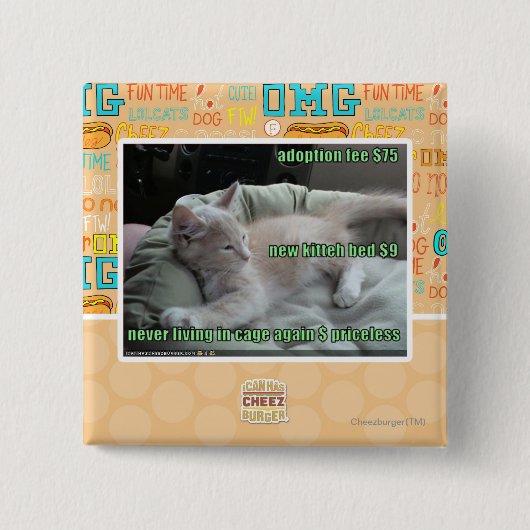 決しておりに再度住んでいます 缶バッジ (正面)