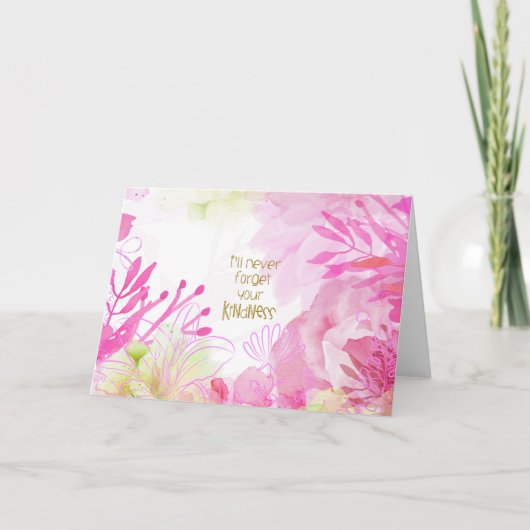 決してご親切忘れには サンキューカード (正面)