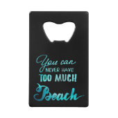 決してたくさんのビーチを有することができません クレジットカード栓抜き (裏面)