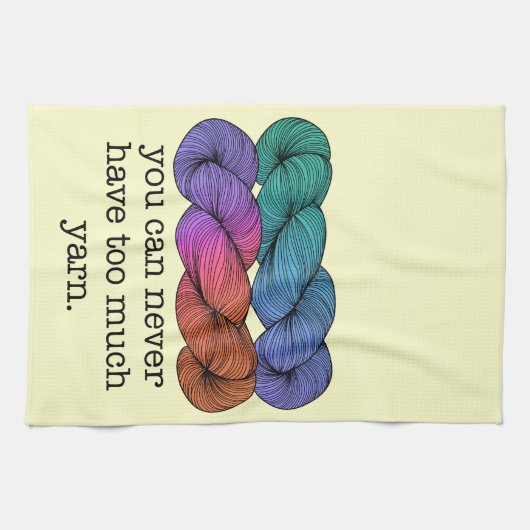 決してたくさんのヤーンのおもしろいな編み物を有することができません キッチンタオル (横)
