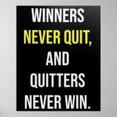 決してやめやる気を起こさせる引用文 ポスター (正面)