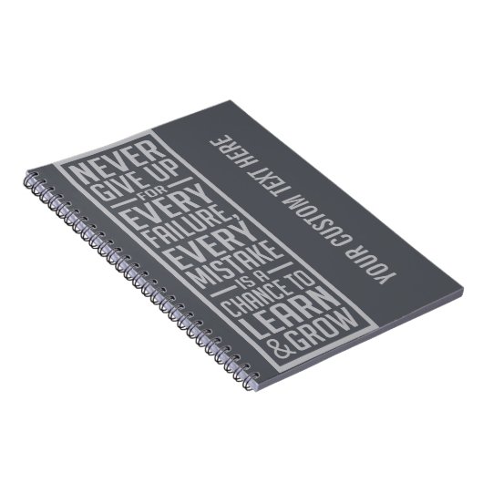 決してやる気を起こさせるなノートをあきらめないで下さい ノートブック (右側)