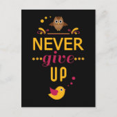 決してやる気を起こさせるな引用文をあきらめないで下さい ポストカード (正面)